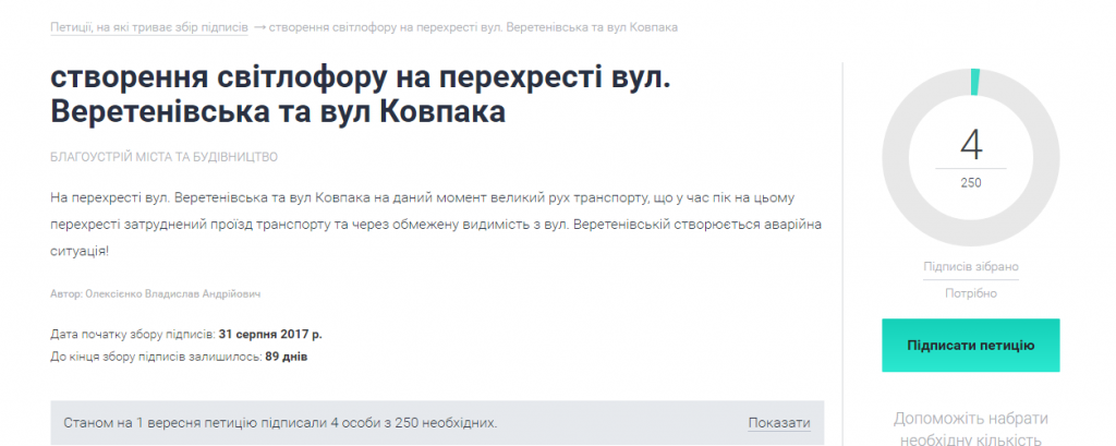 Сумчани просять встановити світлофор на перехресті Ковпака та Веретенівської Сумчани просять встановити світлофор на перехресті Ковпака та Веретенівської