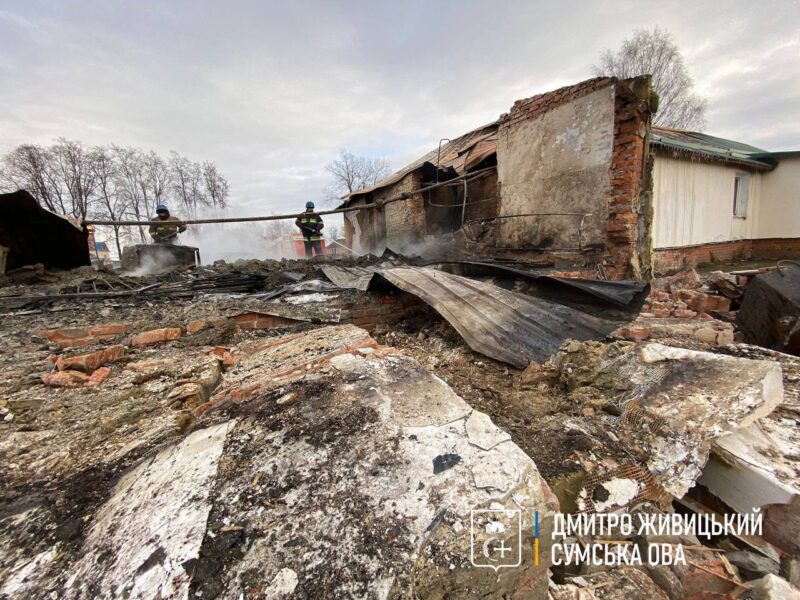 наслідки обстрілів Хотінської громади на Сумщині